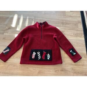 Croft and Barrow Pull Over Ugly Christmas Sweater Sz Petite Small 1990s